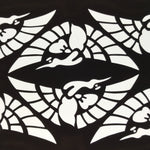 Antique Japanese Katagami Kimono Paper Stencil Katazome Tsuru Crane Birds 4Y617