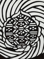Antique Japanese Katagami Kimono Paper Stencil Katazome Turtle Minogame 4Y528