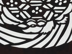 Antique Japanese Katagami Kimono Paper Stencil Katazome Turtle Minogame 4Y528