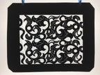 Antique Japanese Katagami Kimono Paper Stencil Katazome Twisted Vines 4Y560