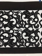 Antique Japanese Katagami Kimono Paper Stencil Katazome Twisted Vines 4Y560