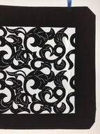 Antique Japanese Katagami Kimono Paper Stencil Katazome Twisted Vines 4Y560