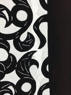 Antique Japanese Katagami Kimono Paper Stencil Katazome Twisted Vines 4Y560