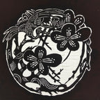 Antique Japanese Katagami Kimono Paper Stencil Katazome Ume Plum Crane 4Y532