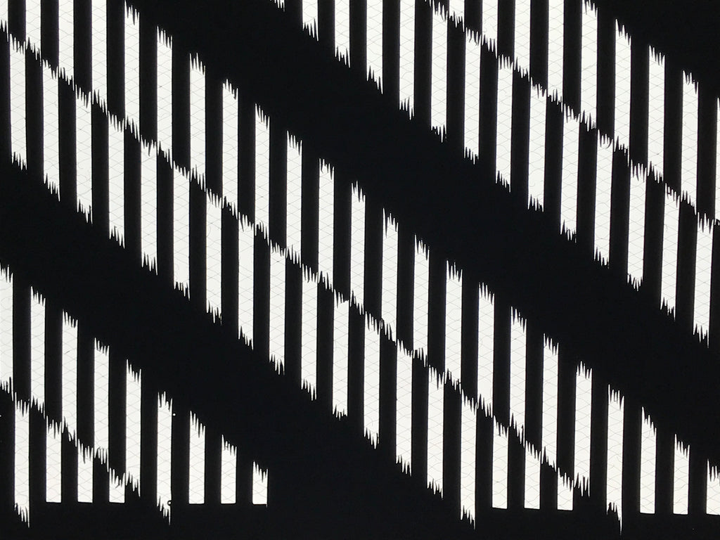 Antique Japanese Katagami Kimono Paper Stencil Katazome Vertical Lines 4Y669
