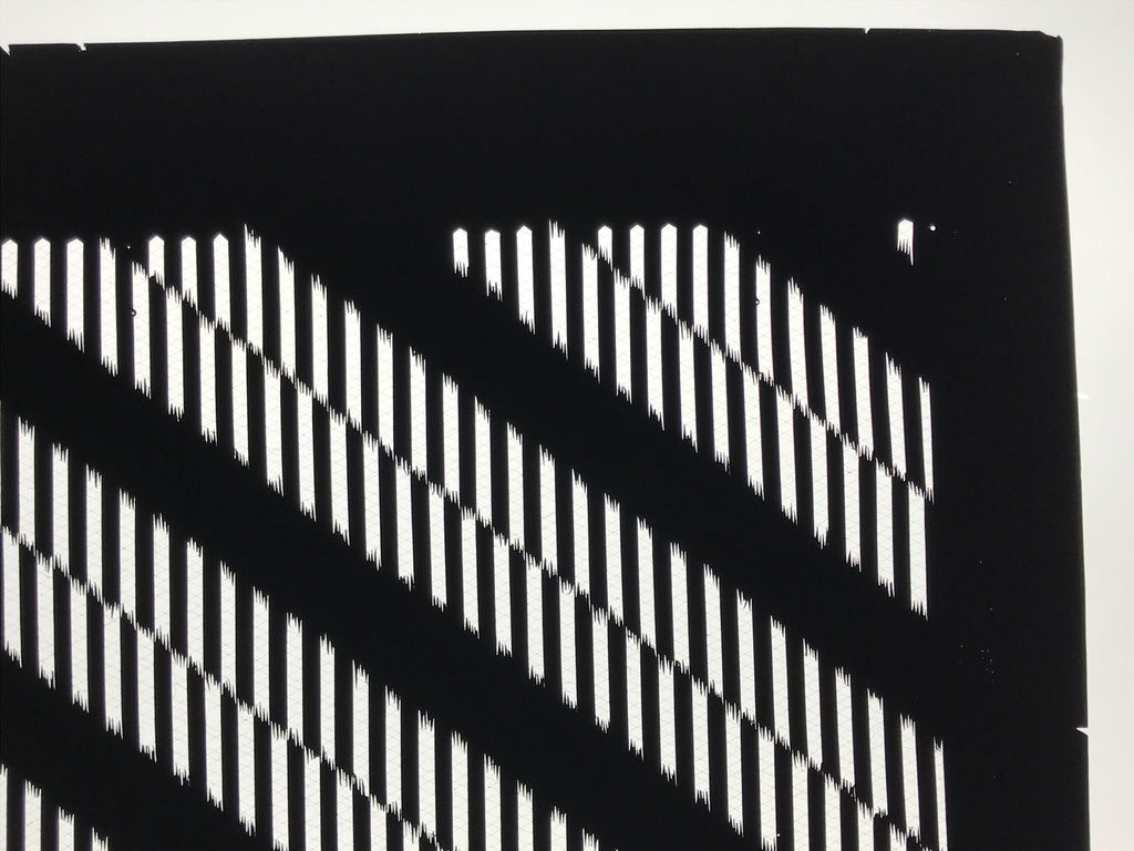 Antique Japanese Katagami Kimono Paper Stencil Katazome Vertical Lines 4Y669