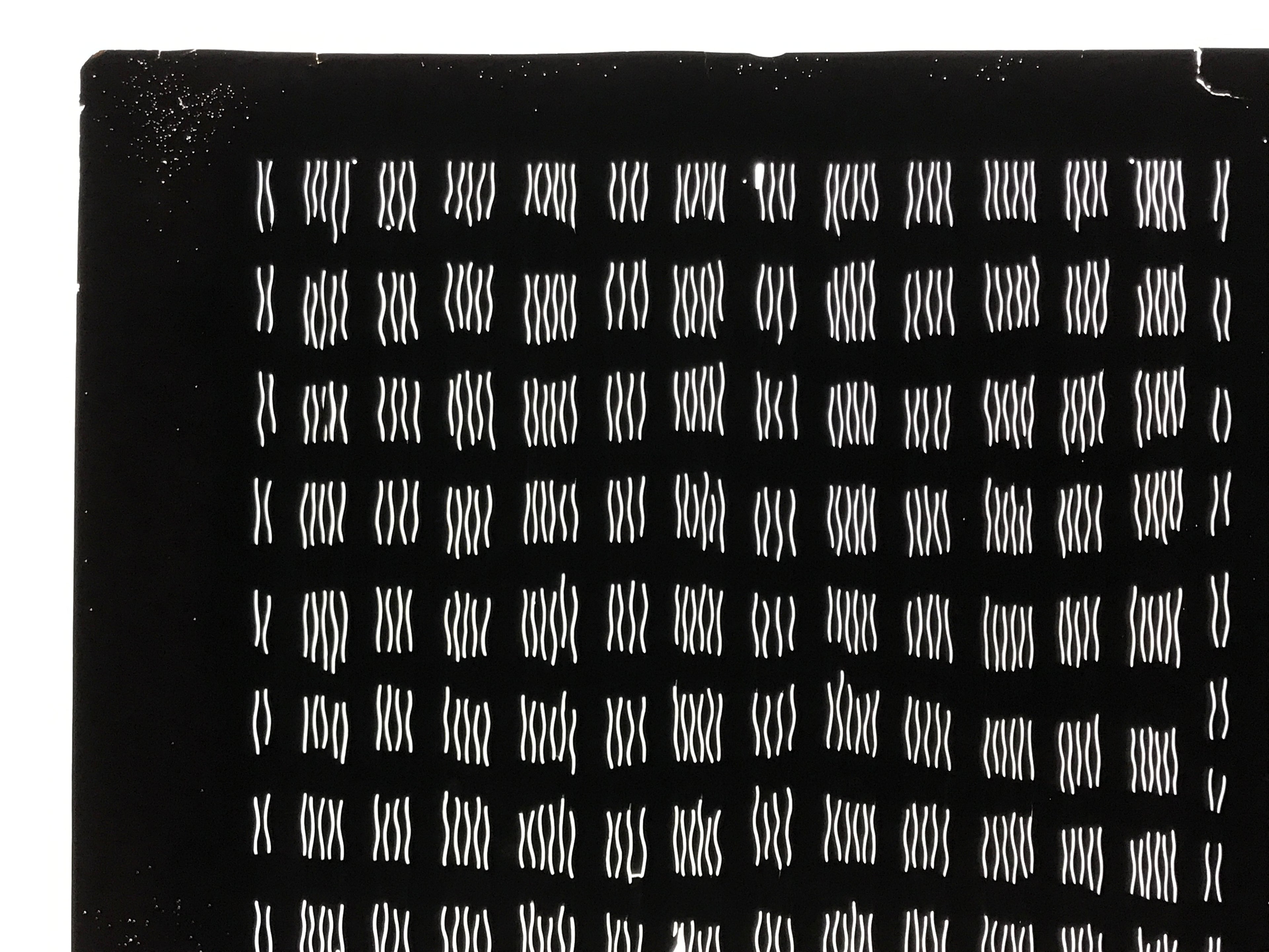 Antique Japanese Katagami Kimono Paper Stencil Katazome Vertical Lines 4Y670