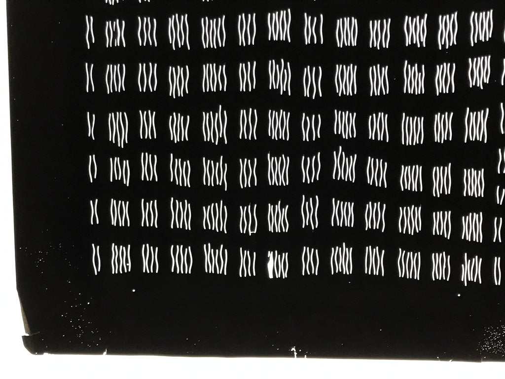 Antique Japanese Katagami Kimono Paper Stencil Katazome Vertical Lines 4Y670