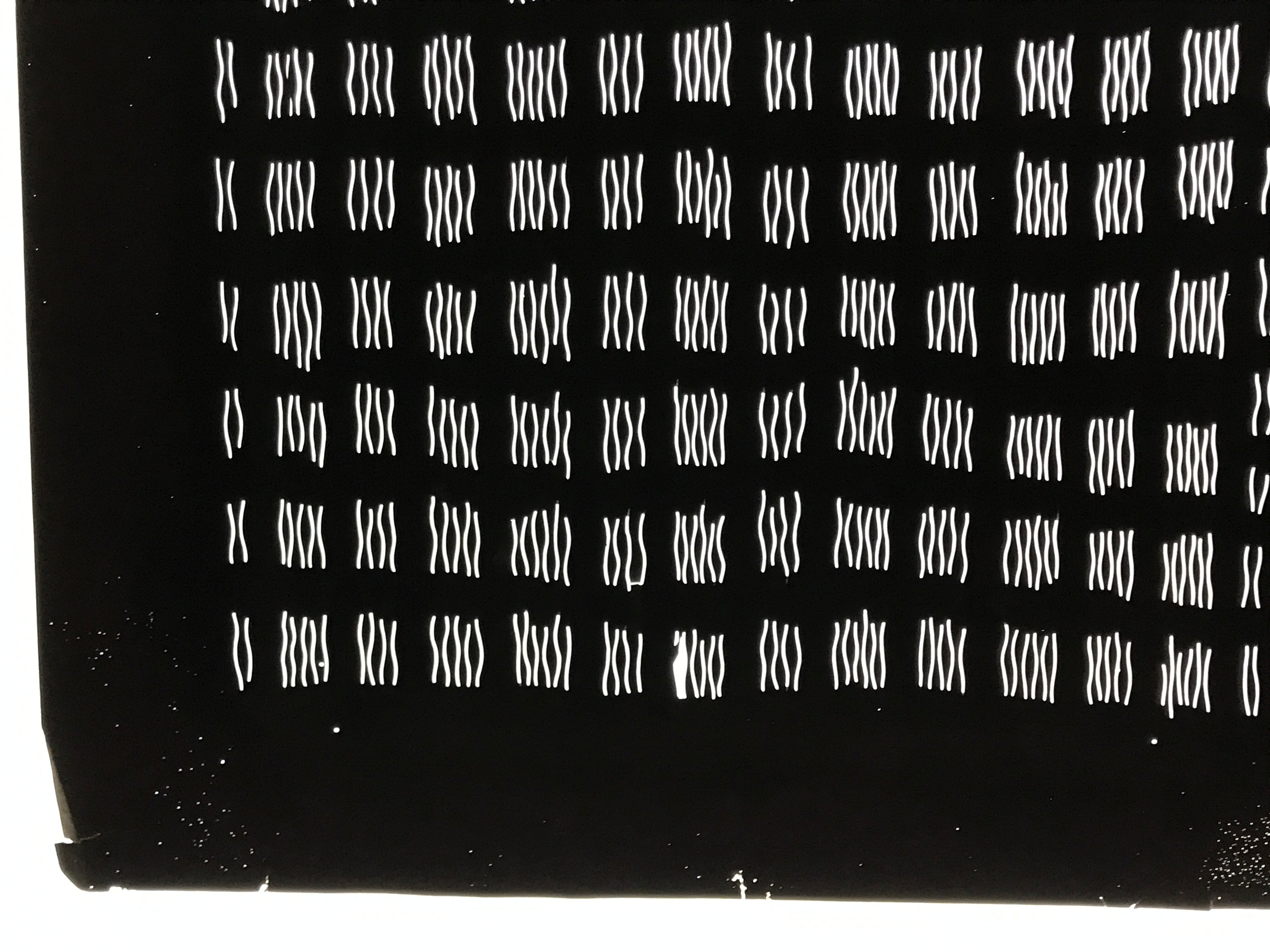 Antique Japanese Katagami Kimono Paper Stencil Katazome Vertical Lines 4Y670