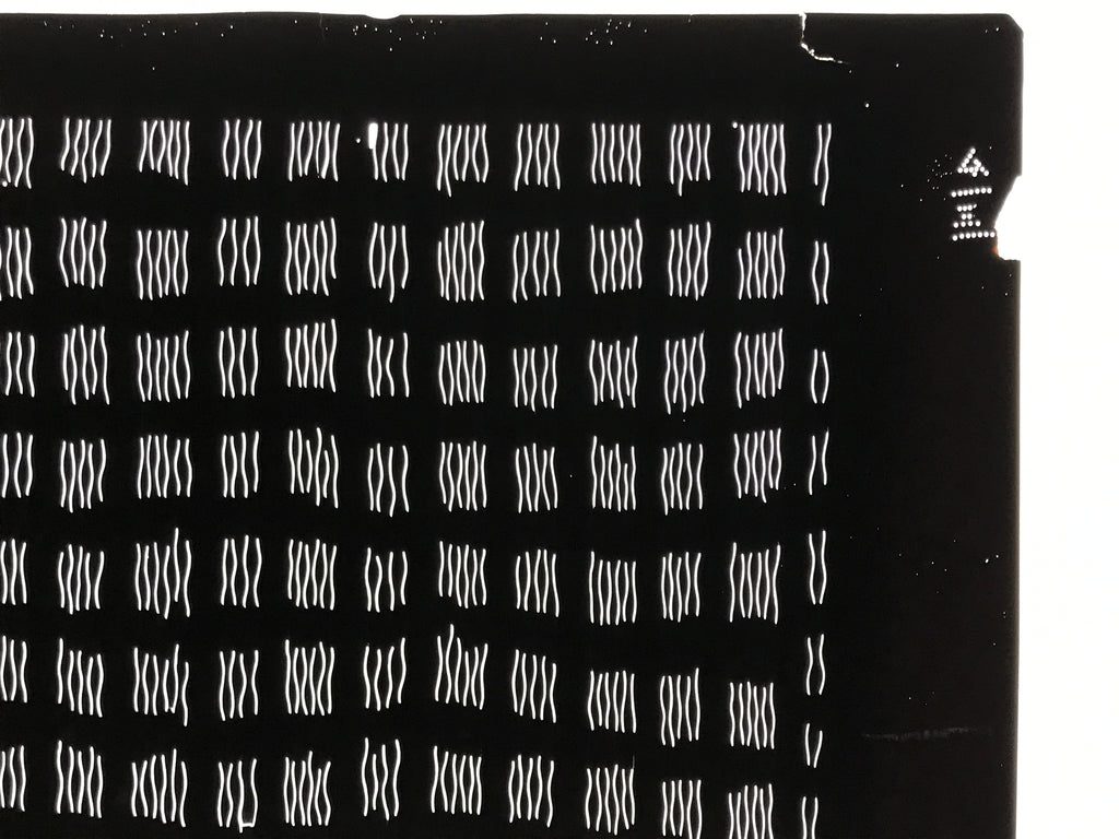 Antique Japanese Katagami Kimono Paper Stencil Katazome Vertical Lines 4Y670