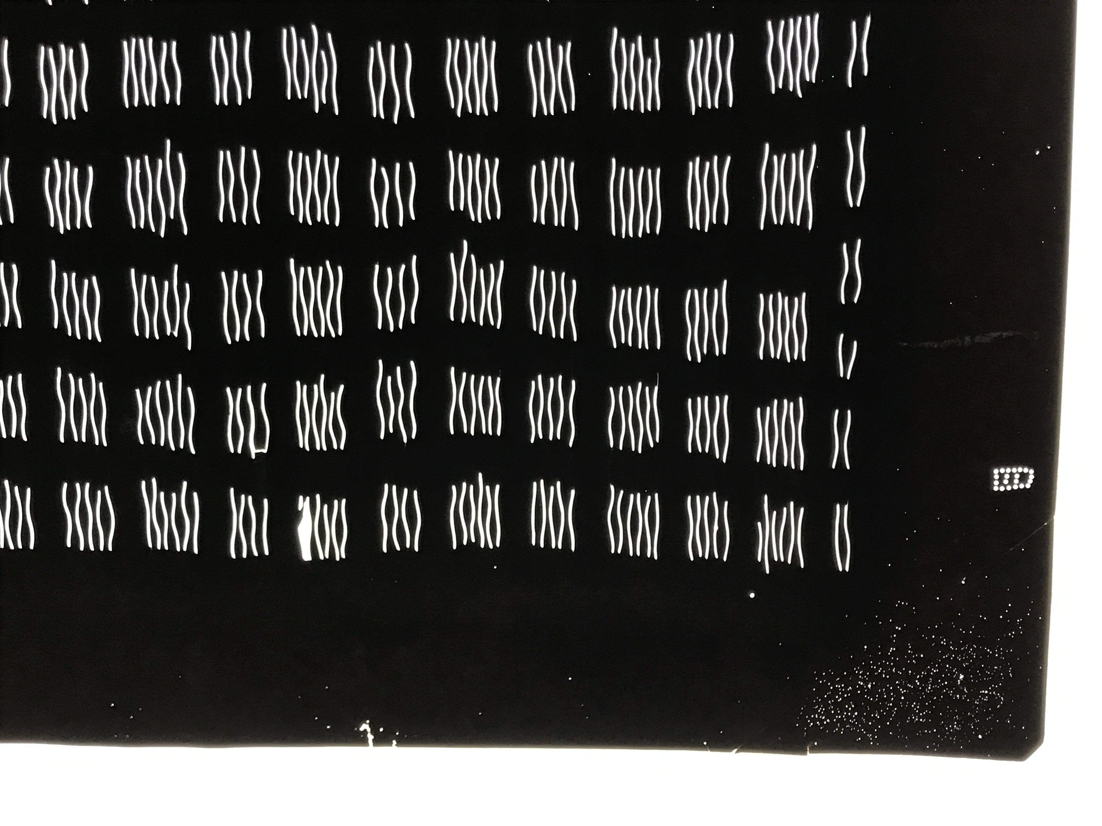 Antique Japanese Katagami Kimono Paper Stencil Katazome Vertical Lines 4Y670