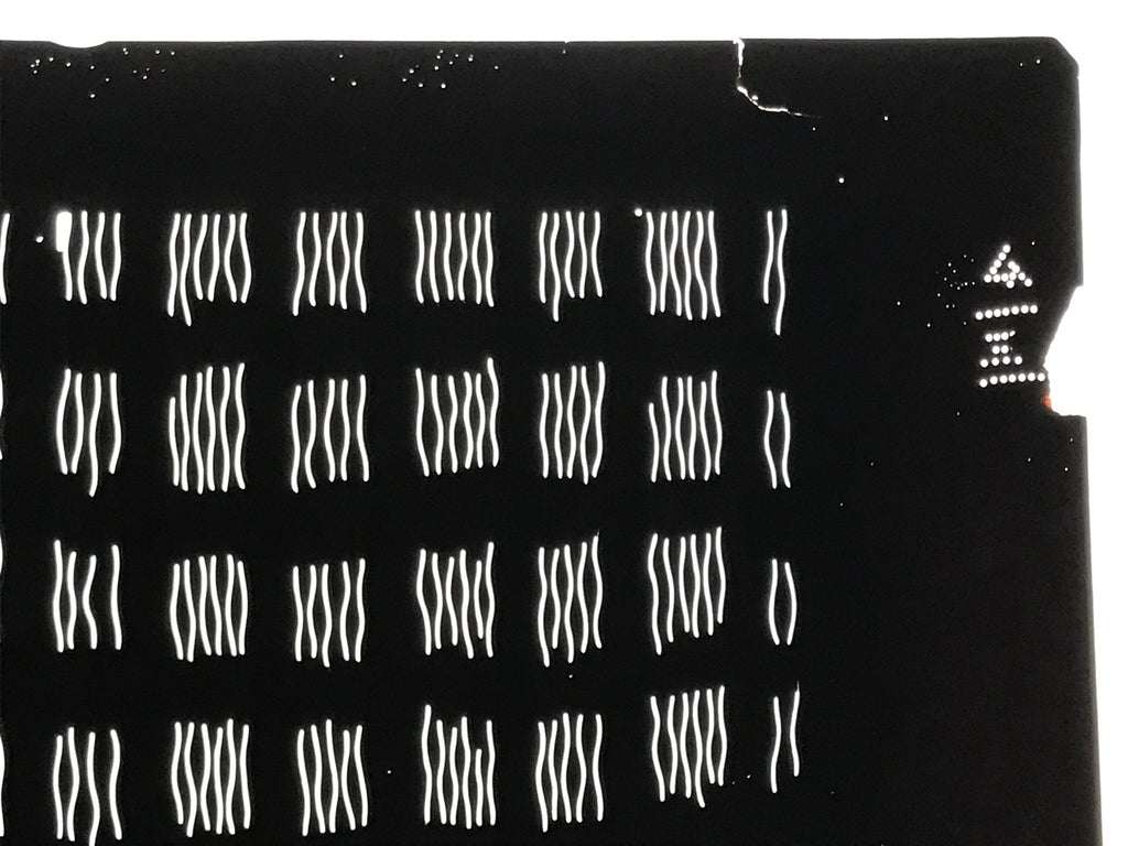 Antique Japanese Katagami Kimono Paper Stencil Katazome Vertical Lines 4Y670