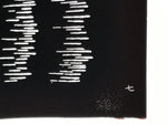 Antique Japanese Katagami Kimono Paper Stencil Katazome Vertical Lines 4Y671