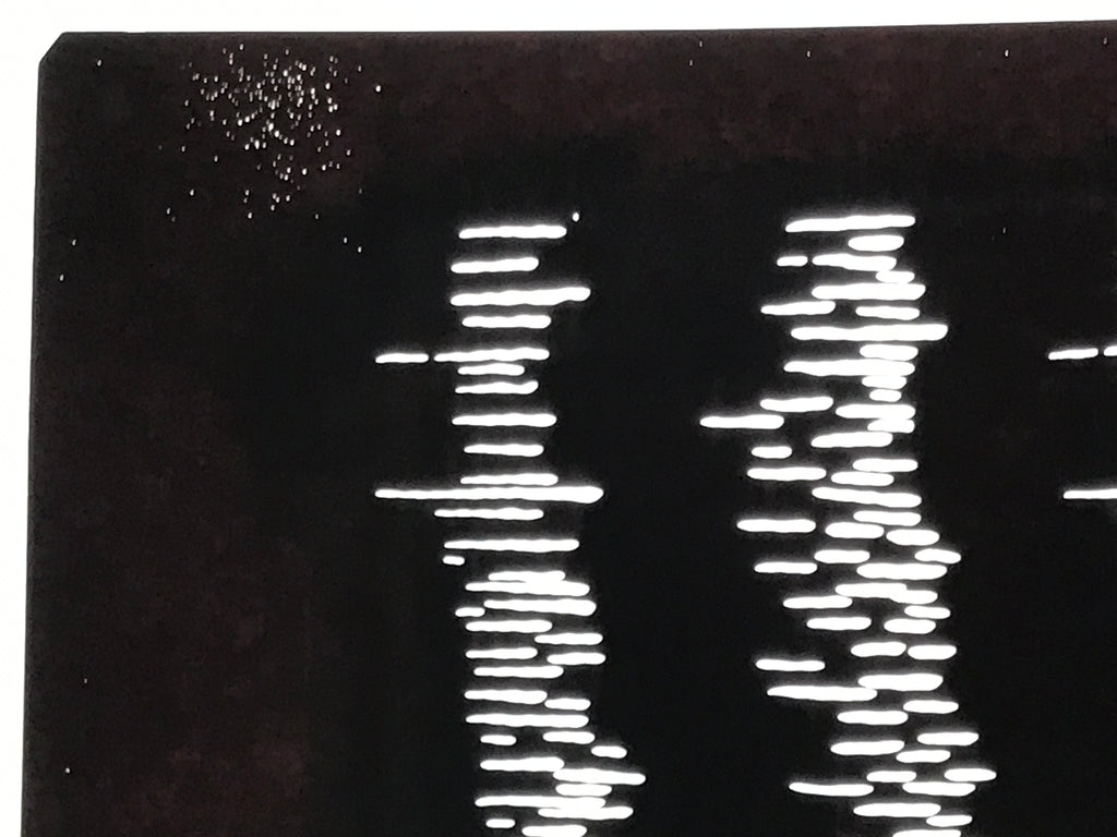 Antique Japanese Katagami Kimono Paper Stencil Katazome Vertical Lines 4Y671