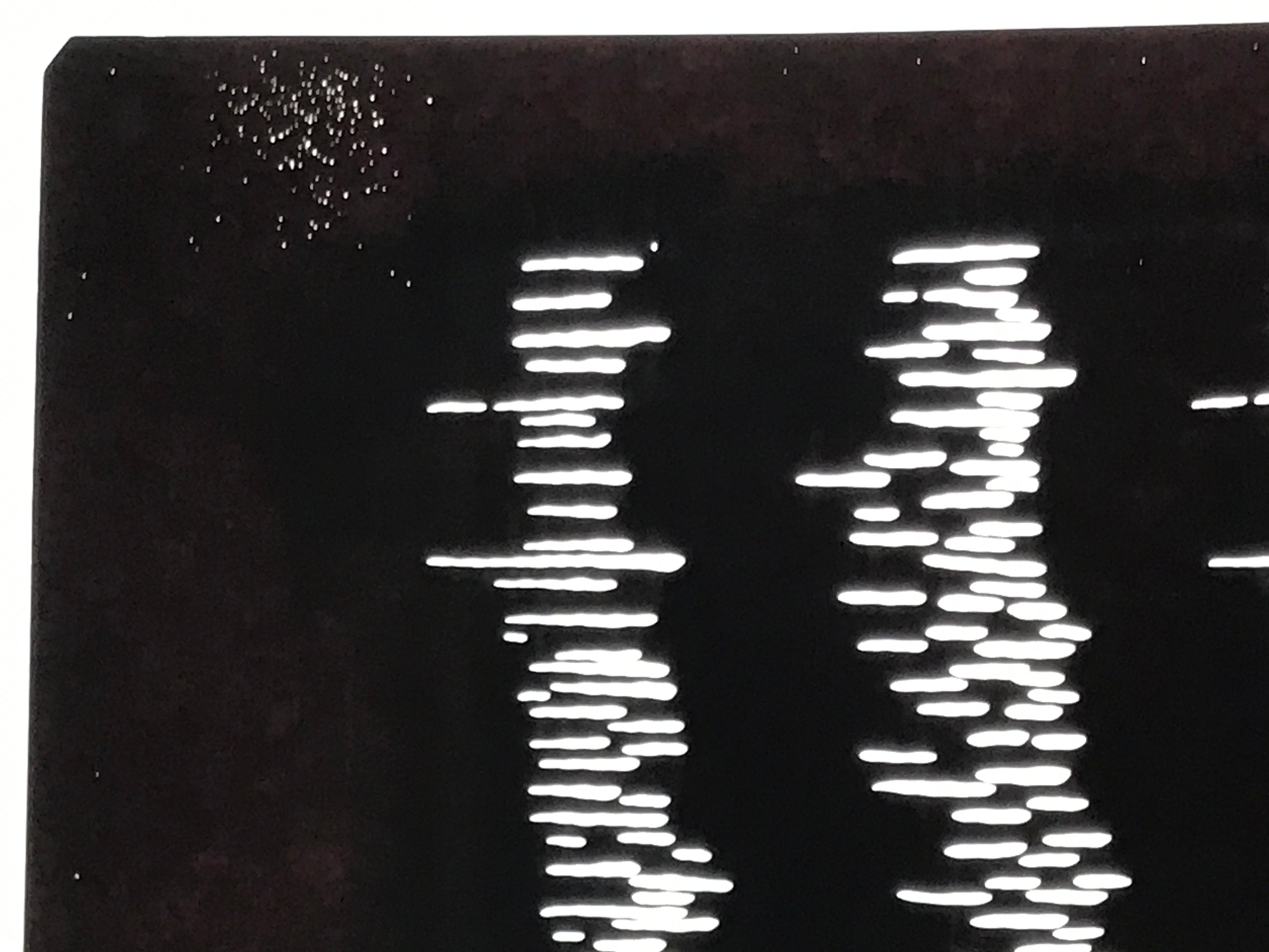 Antique Japanese Katagami Kimono Paper Stencil Katazome Vertical Lines 4Y671