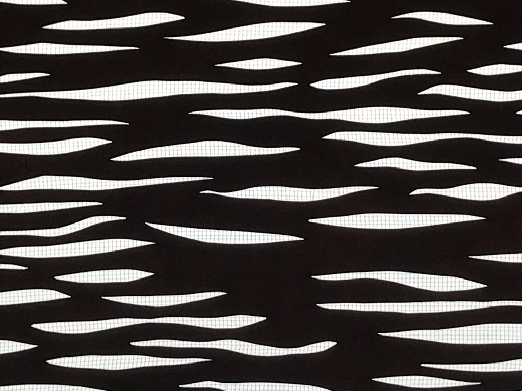 Antique Japanese Katagami Kimono Paper Stencil Katazome Wavy Lines 4Y556