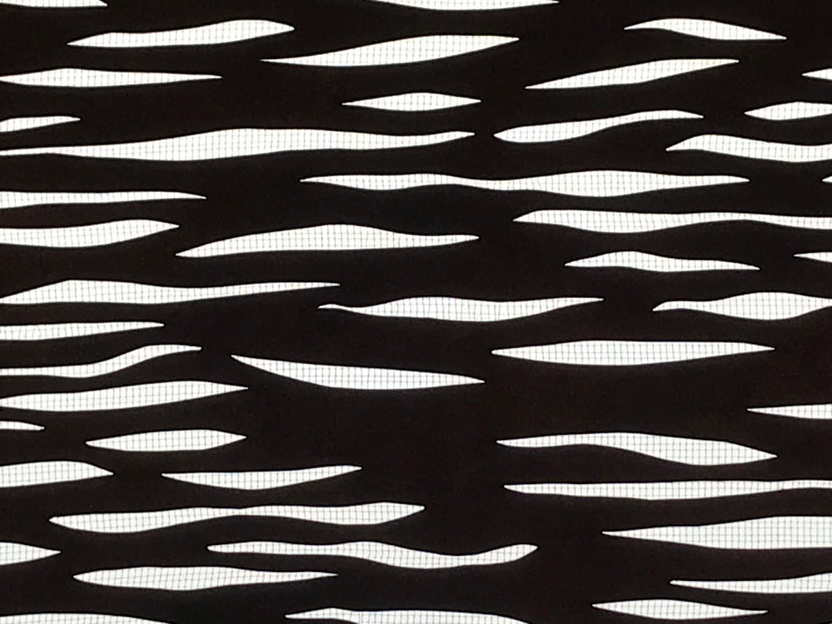 Antique Japanese Katagami Kimono Paper Stencil Katazome Wavy Lines 4Y556