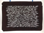 Antique Japanese Katagami Kimono Paper Stencil Katazome Wavy Lines 4Y556
