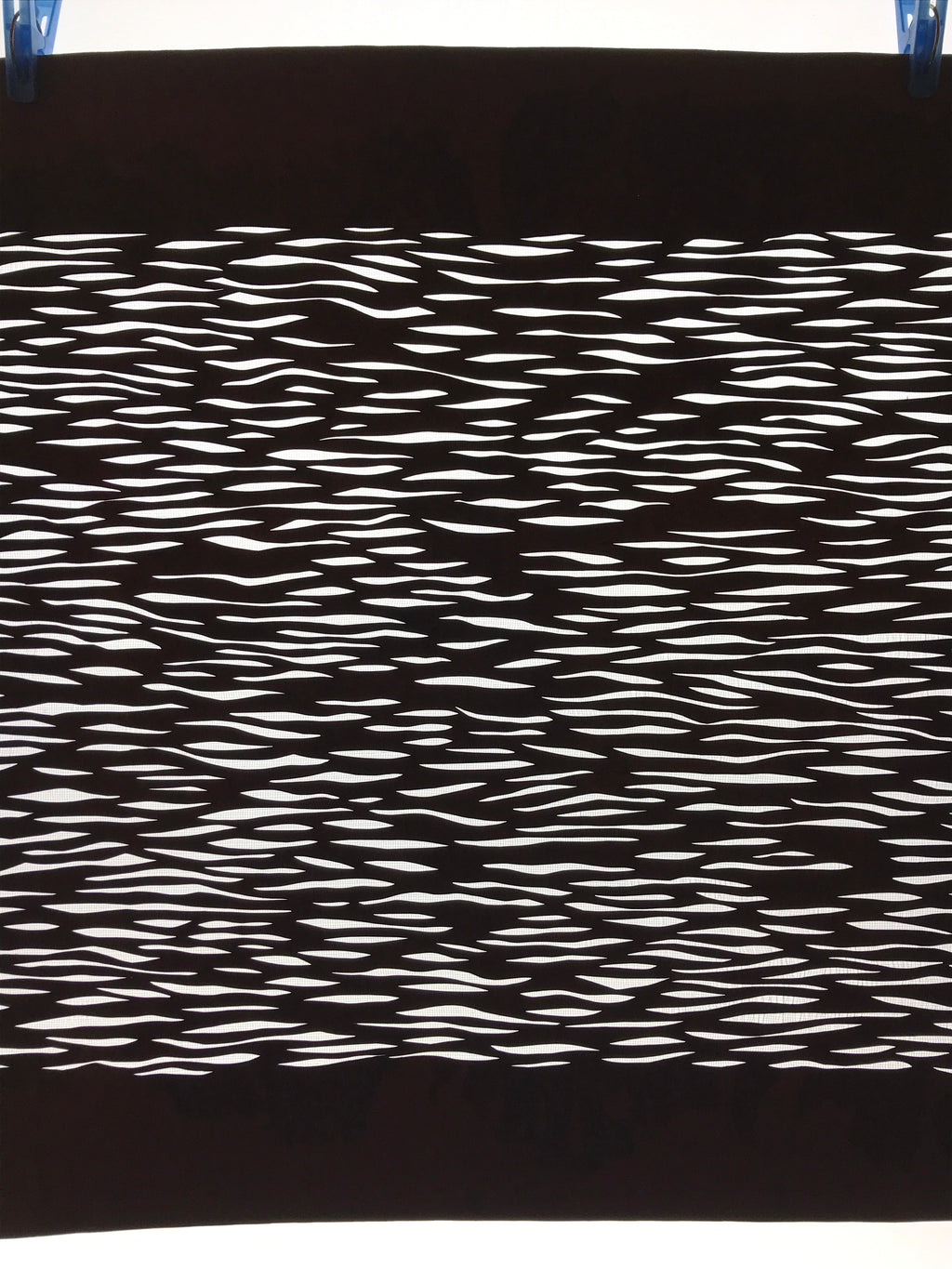 Antique Japanese Katagami Kimono Paper Stencil Katazome Wavy Lines 4Y556