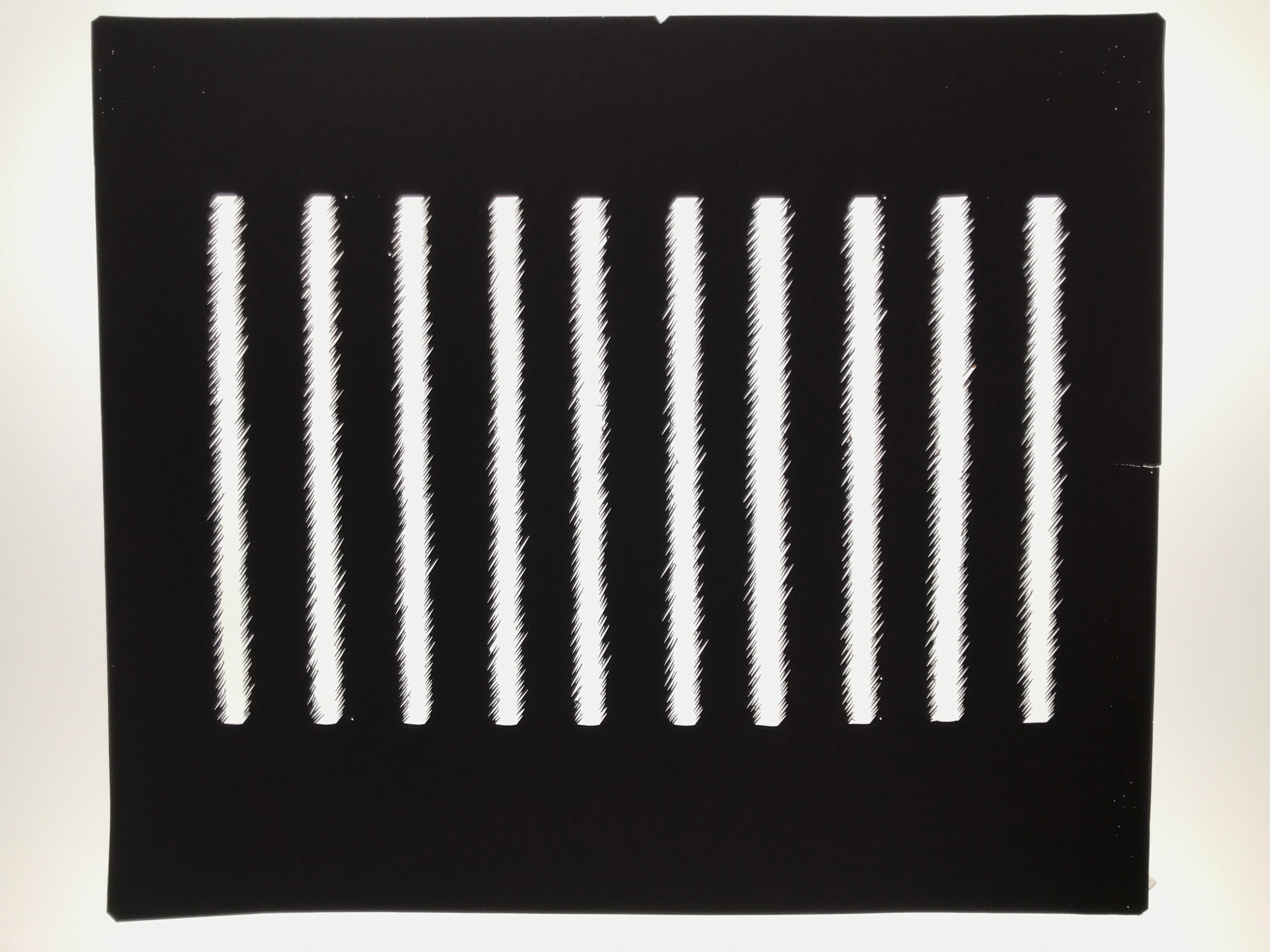 Antique Japanese Katagami Kimono Paper Stencil Katazome Wide Vertical Line 4Y689