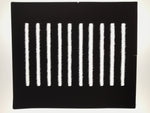 Antique Japanese Katagami Kimono Paper Stencil Katazome Wide Vertical Line 4Y689