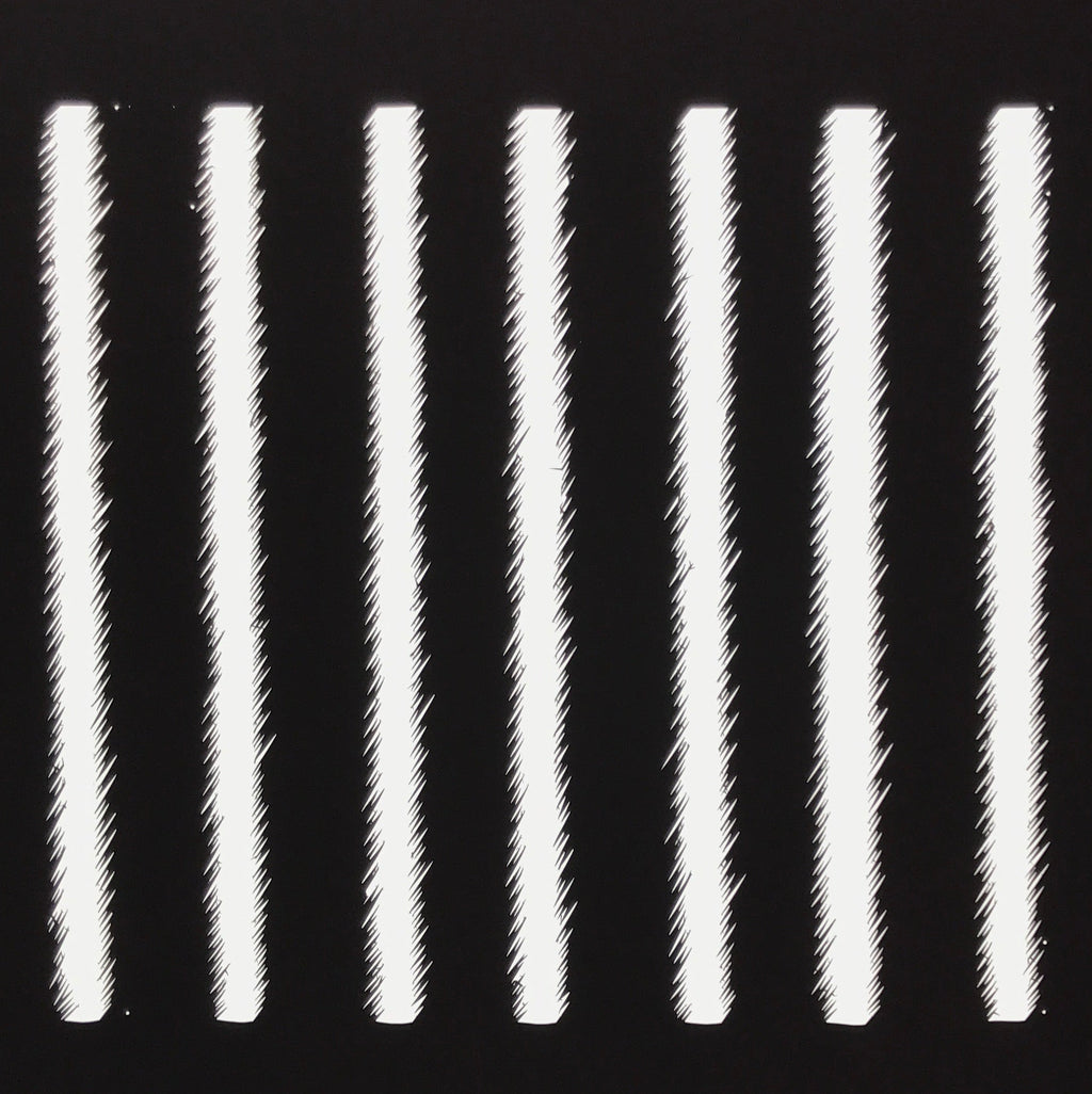 Antique Japanese Katagami Kimono Paper Stencil Katazome Wide Vertical Line 4Y689