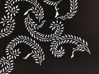 Antique Japanese Katagami Kimono Paper Stencil Katazome Winding Vines 4Y584