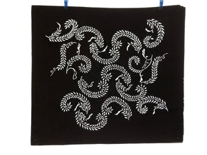 Antique Japanese Katagami Kimono Paper Stencil Katazome Winding Vines 4Y584