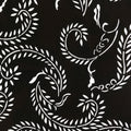 Antique Japanese Katagami Kimono Paper Stencil Katazome Winding Vines 4Y584