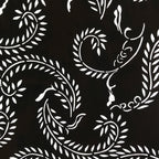 Antique Japanese Katagami Kimono Paper Stencil Katazome Winding Vines 4Y584
