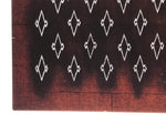 Antique Japanese Katagami Kimono Paper Stencil Matsukawabishi Pine Bark 4Y664