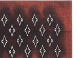 Antique Japanese Katagami Kimono Paper Stencil Matsukawabishi Pine Bark 4Y664