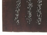 Antique Japanese Katagami Kimono Paper Stencil Small Vertical Lines Design 4Y679