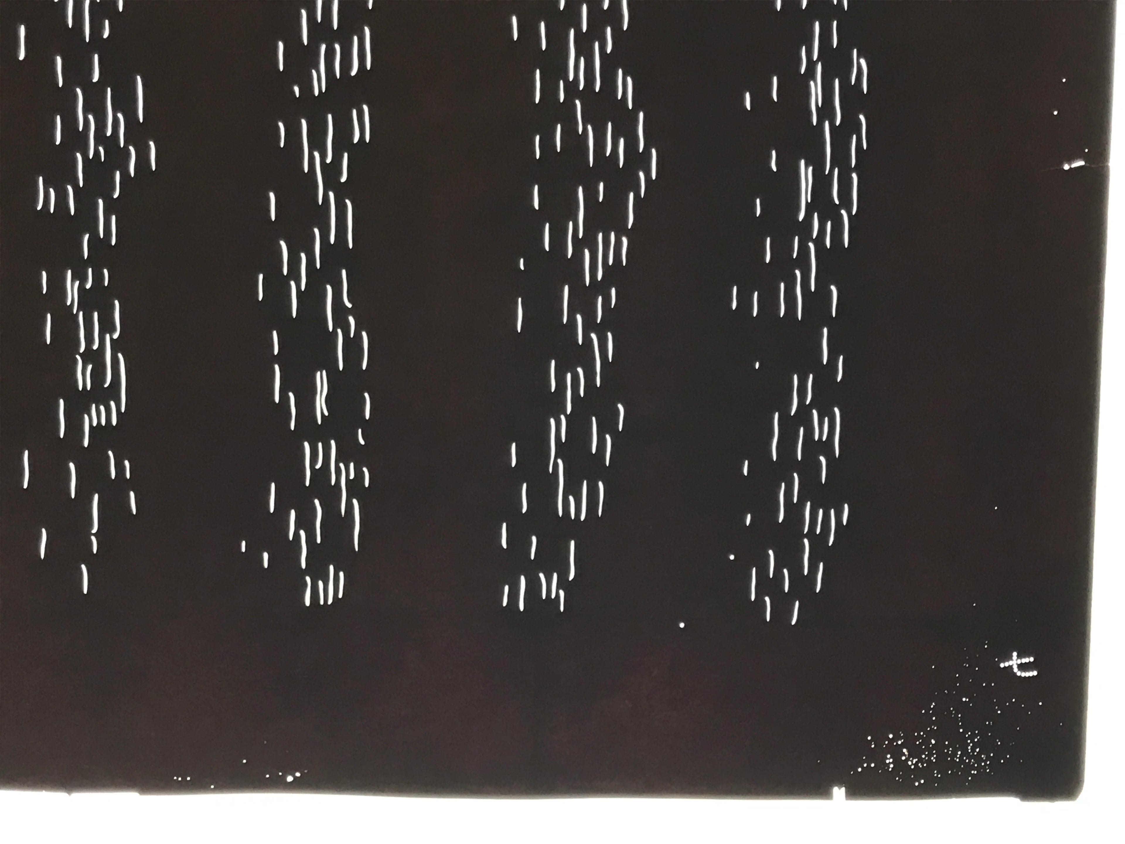 Antique Japanese Katagami Kimono Paper Stencil Small Vertical Lines Design 4Y679