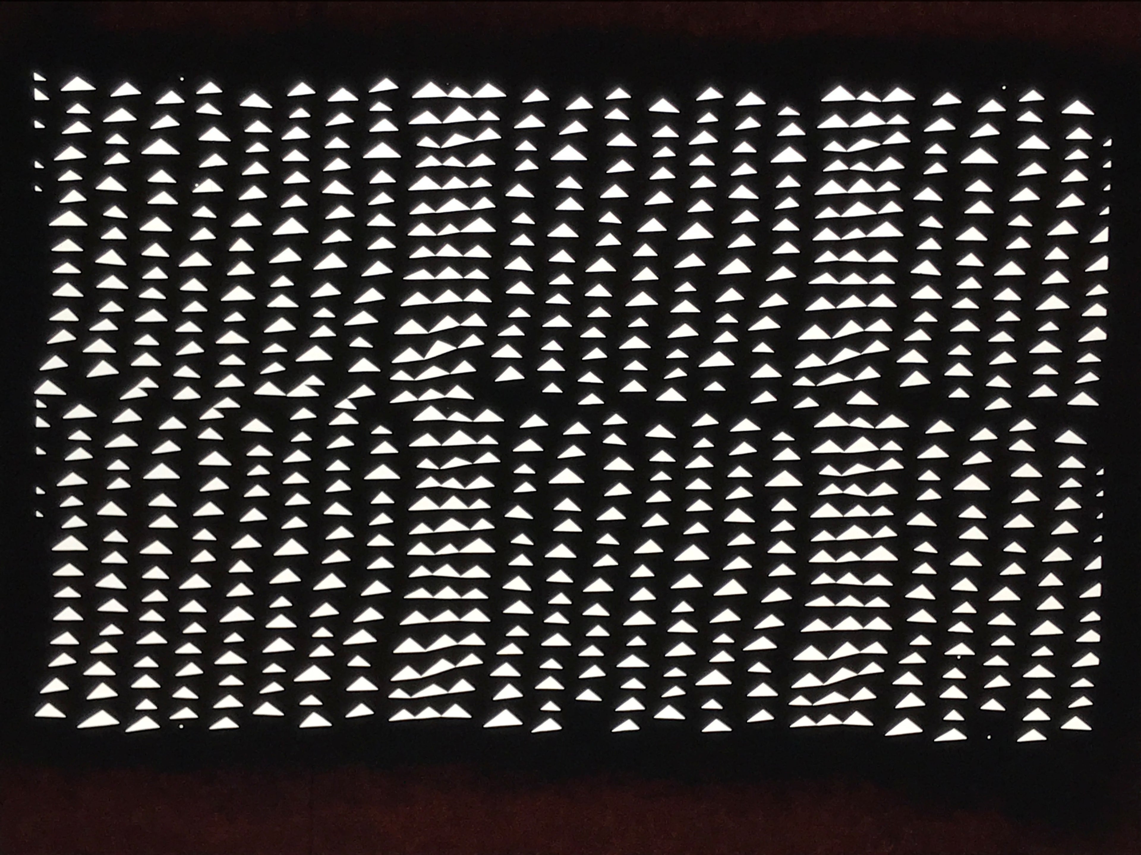 Antique Japanese Katagami Kimono Paper Stencil Uroko Triangle Snake Scales 4Y655