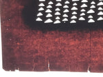 Antique Japanese Katagami Kimono Paper Stencil Uroko Triangle Snake Scales 4Y655