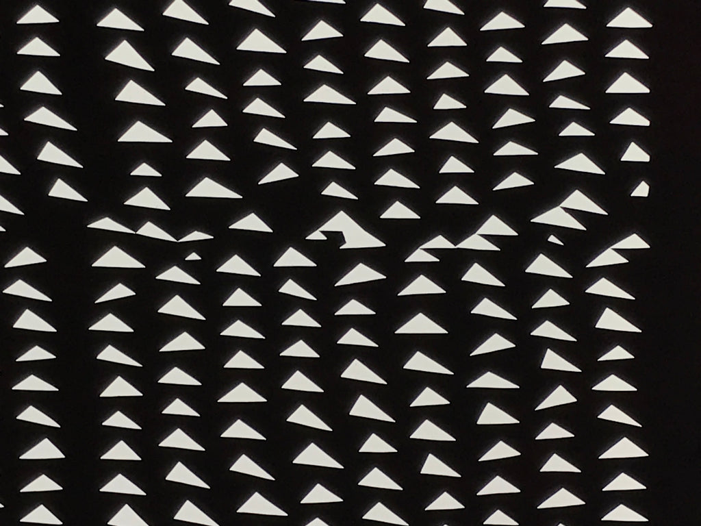 Antique Japanese Katagami Kimono Paper Stencil Uroko Triangle Snake Scales 4Y659