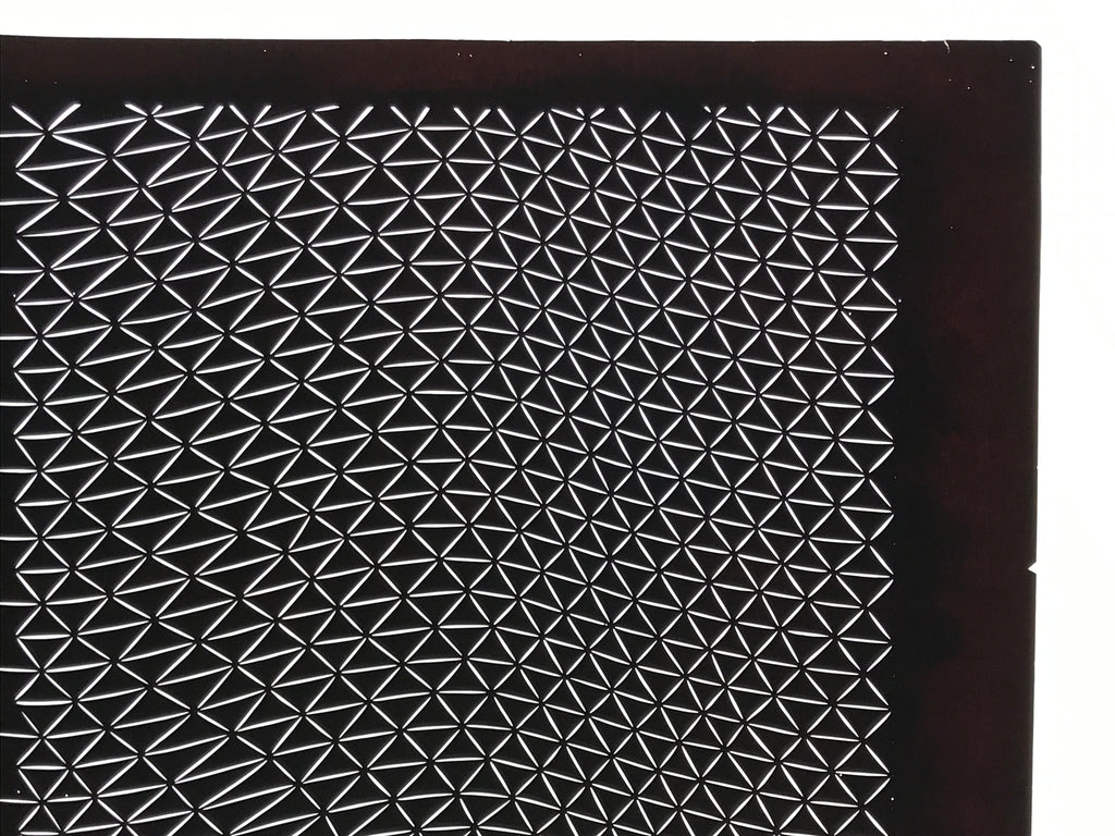 Antique Japanese Katagami Kimono Paper Stencil Uroko Triangle Snake Scales 4Y668