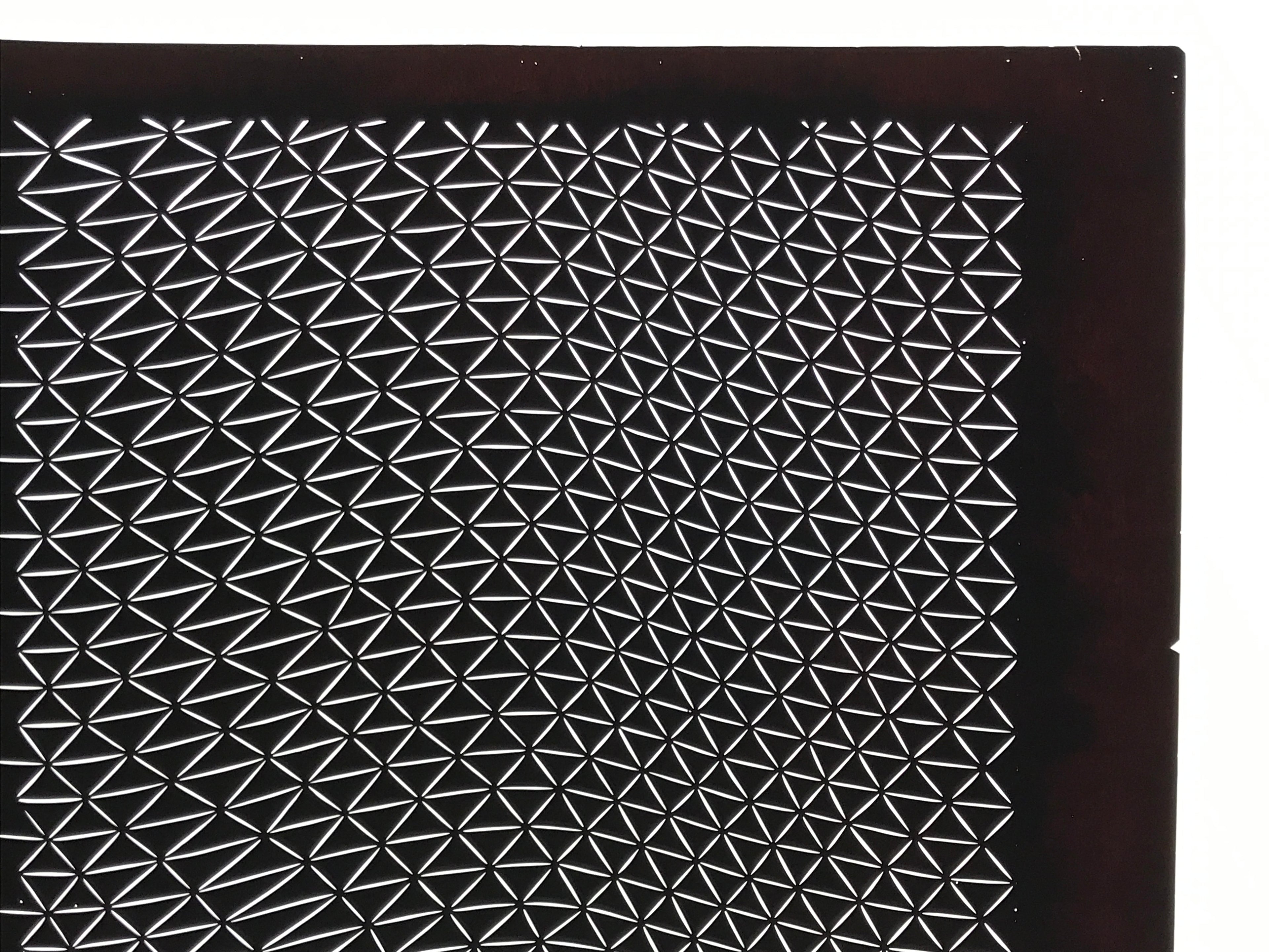 Antique Japanese Katagami Kimono Paper Stencil Uroko Triangle Snake Scales 4Y668