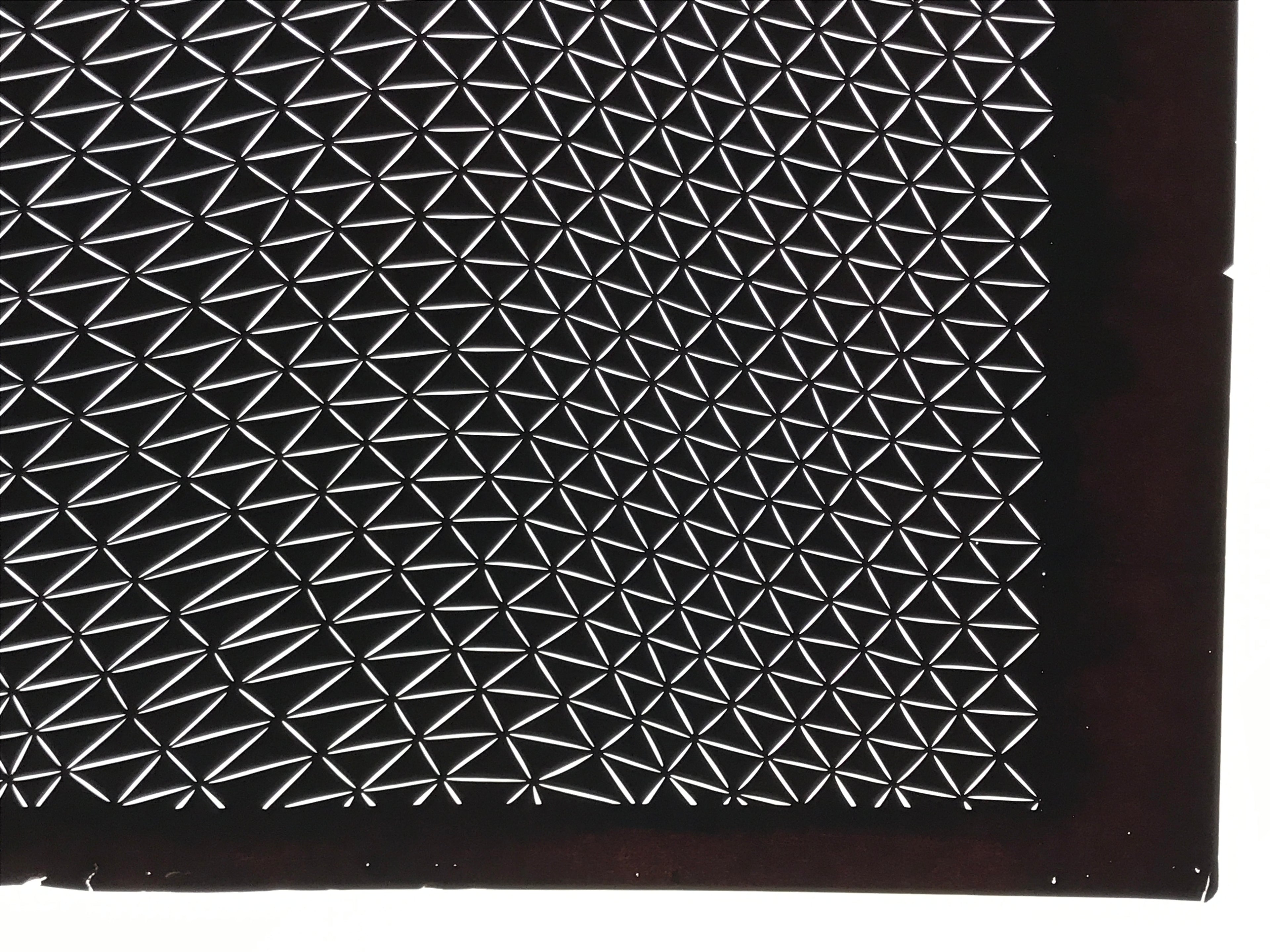 Antique Japanese Katagami Kimono Paper Stencil Uroko Triangle Snake Scales 4Y668