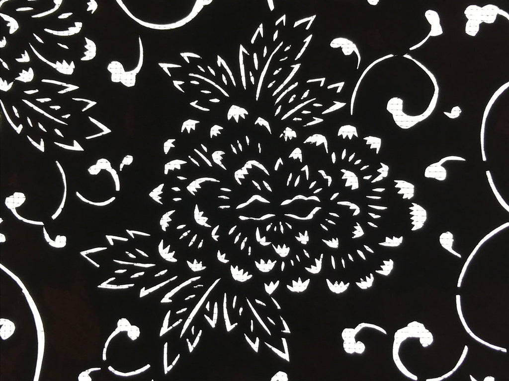 Antique Japanese Katagami Kimono Stencil Katazome Kiku Chrysanthemum 4Y547
