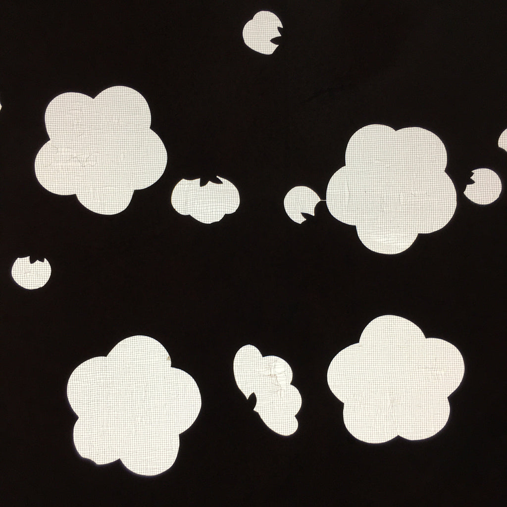 Antique Japanese Katagami Kimono Stencil Katazome Meiji Ume Plum Blossom 4Y402