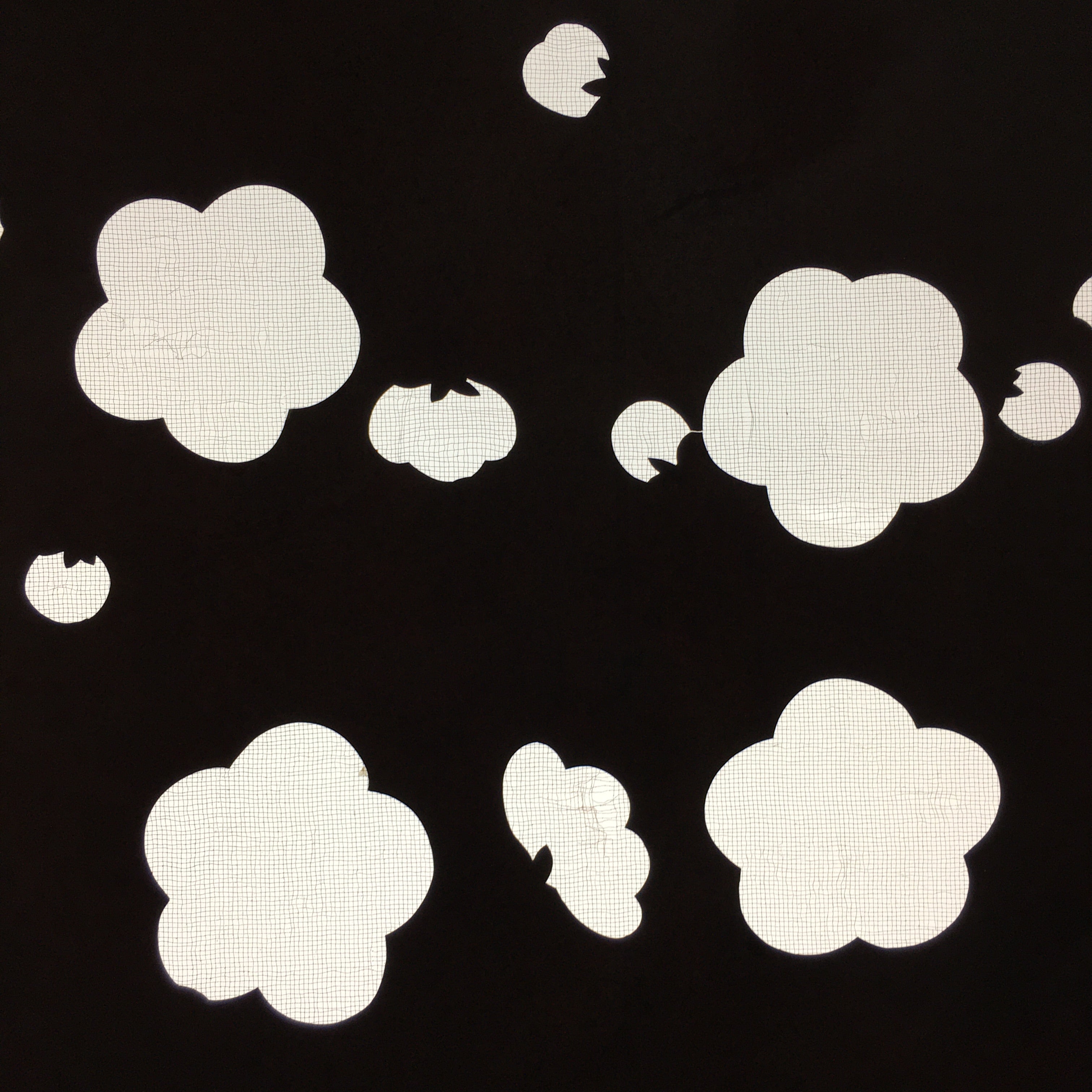 Antique Japanese Katagami Kimono Stencil Katazome Meiji Ume Plum Blossom 4Y402