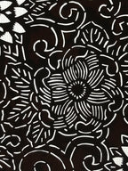Antique Japanese Katagami Kimono Stencil Katazome Peony Chrysanthemum 4Y535