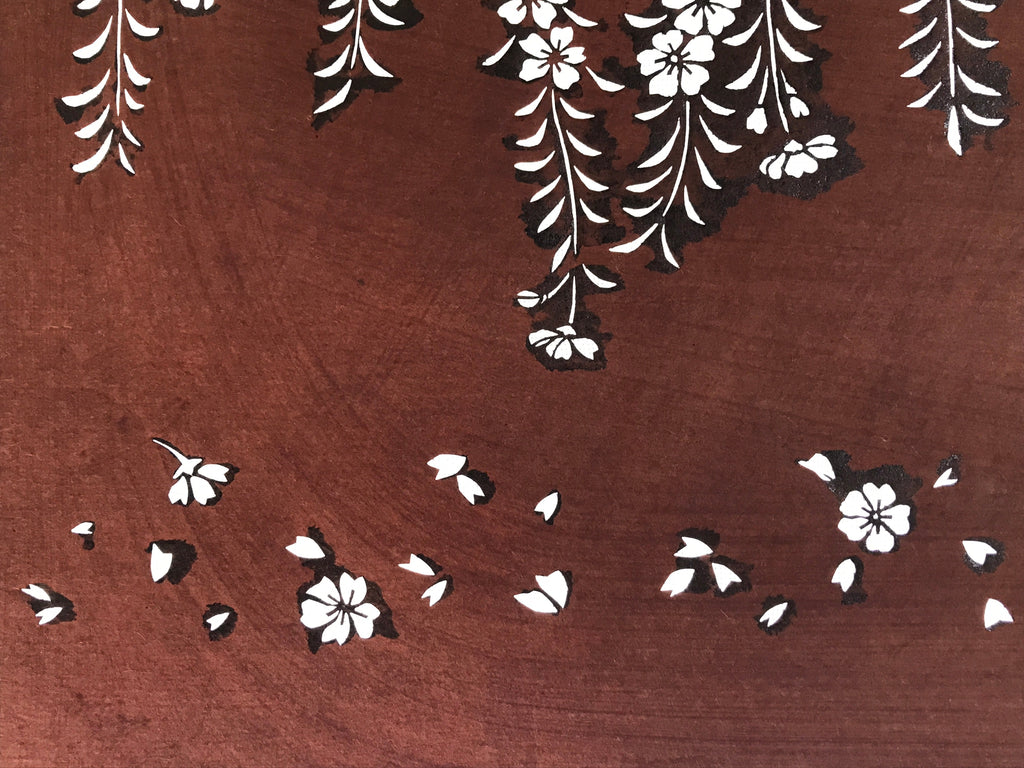 Antique Japanese Katagami Kimono Stencil Katazome Primrose Shibazakura 4Y515