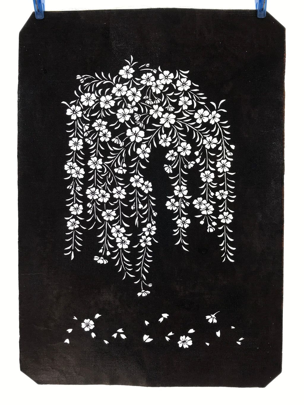 Antique Japanese Katagami Kimono Stencil Katazome Primrose Shibazakura 4Y515