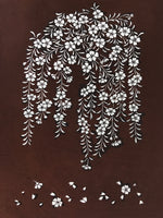 Antique Japanese Katagami Kimono Stencil Katazome Primrose Shibazakura 4Y515