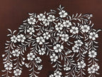Antique Japanese Katagami Kimono Stencil Katazome Primrose Shibazakura 4Y515