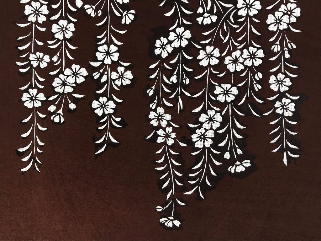 Antique Japanese Katagami Kimono Stencil Katazome Primrose Shibazakura 4Y515