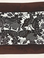 Antique Japanese Katagami Paper Kimono Stencil Butterfly Cherry Blossom A656